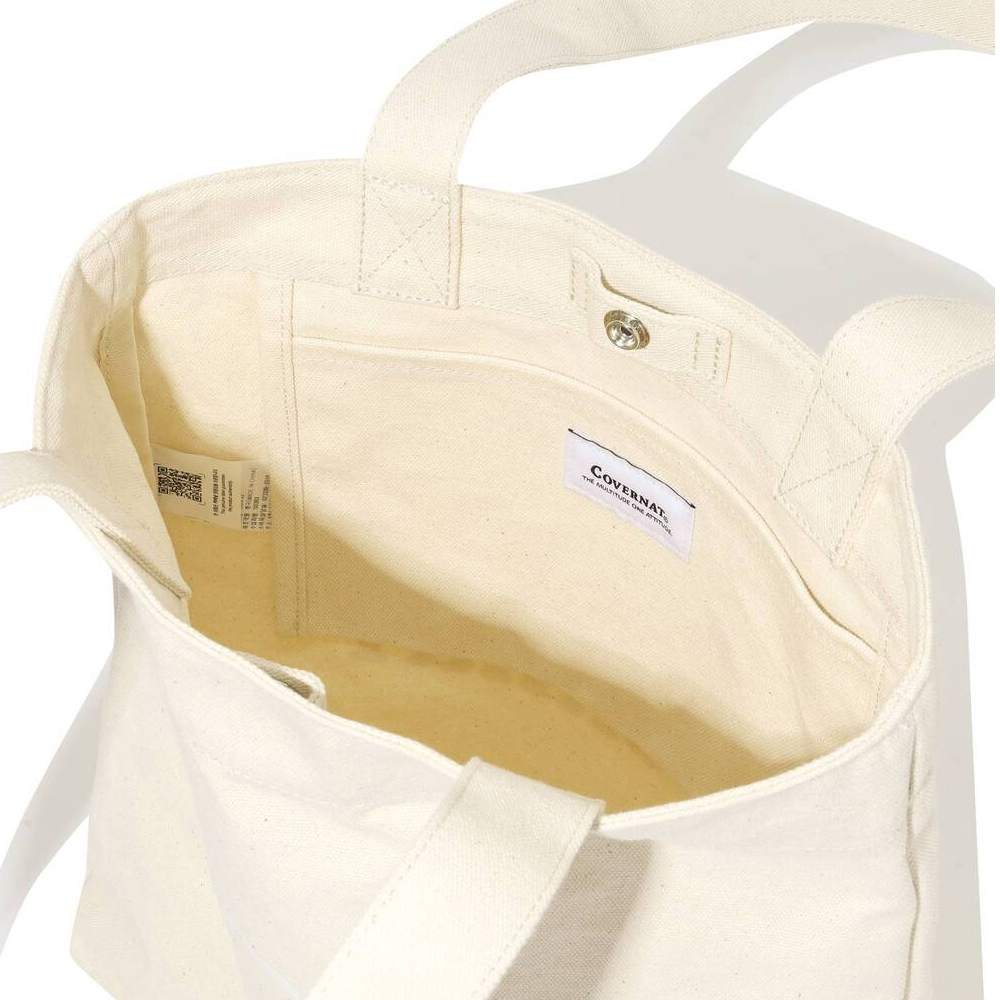 Covernat Clover Heart Canvas Eco Bag - Ivory