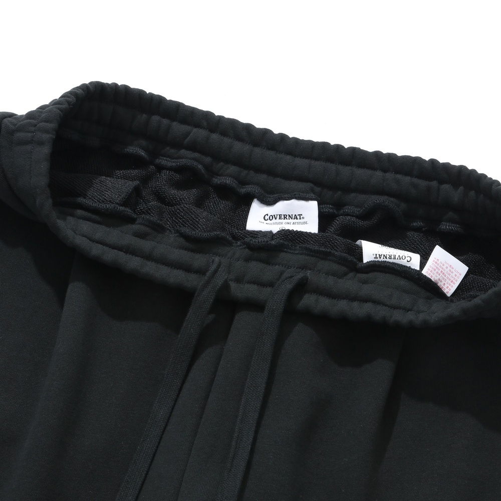 Covernat One Tuck Wide Sweatpants - Black
