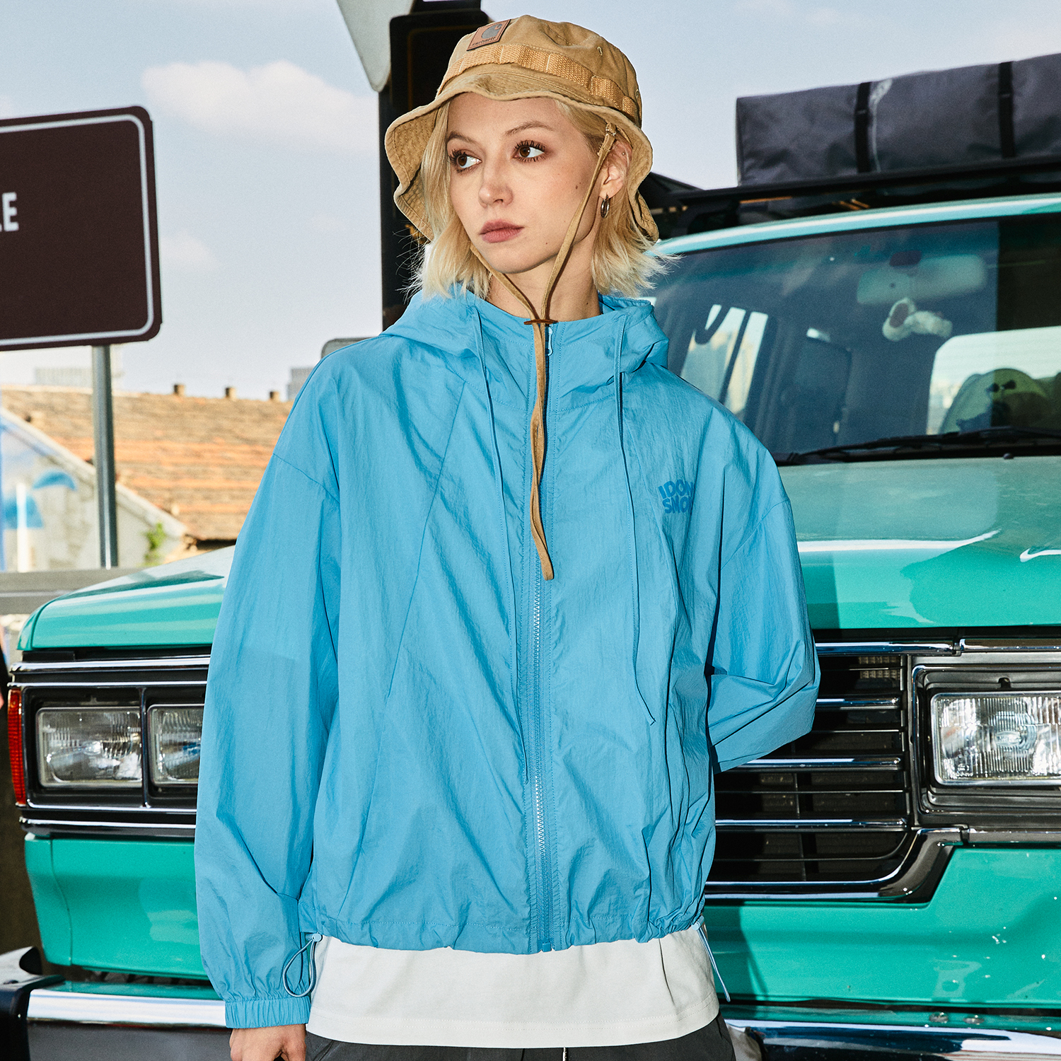 Donsmoke Basic Big Logo Jacket - Blue