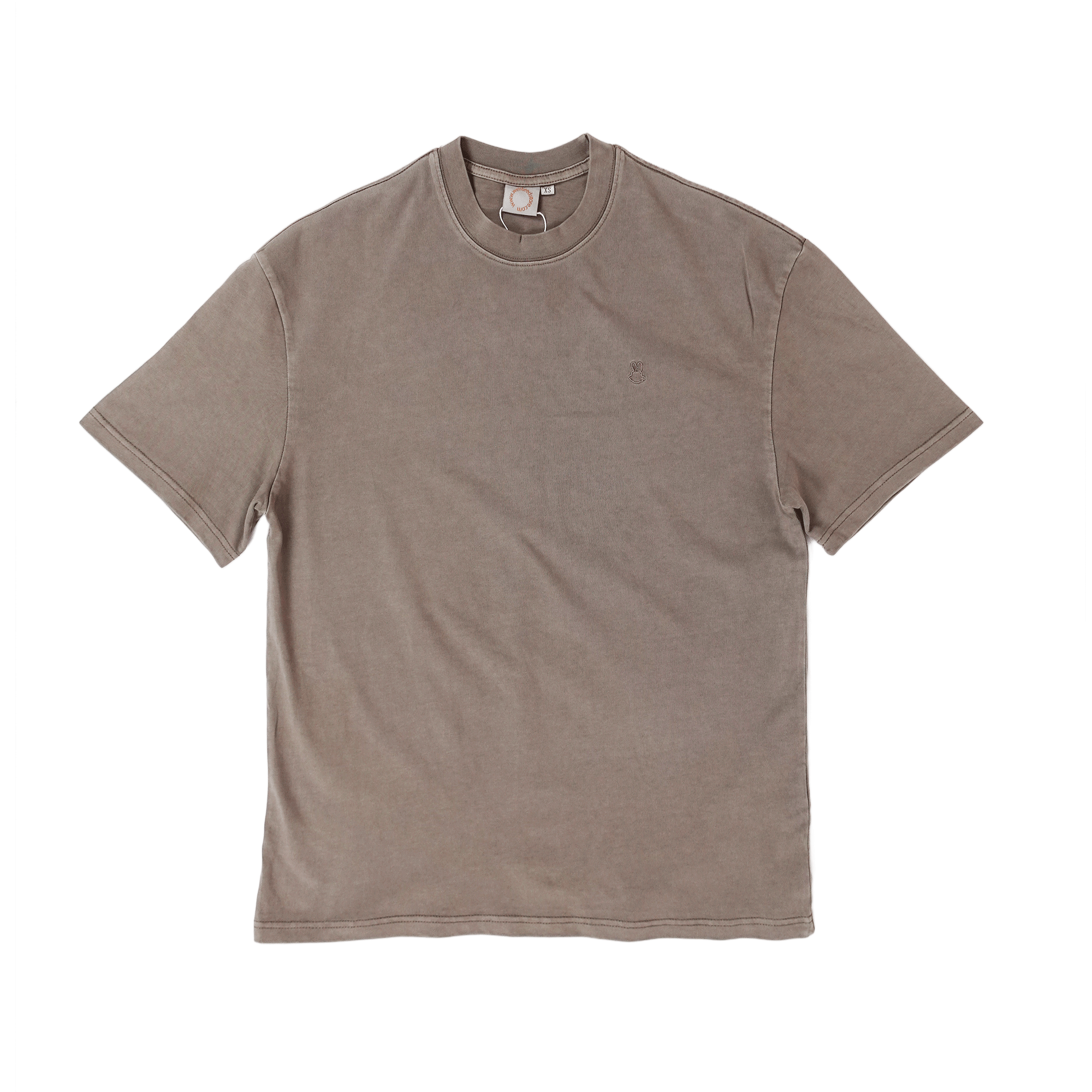 Wb Everyday Rabbit Emb Washed Tee - Khaki