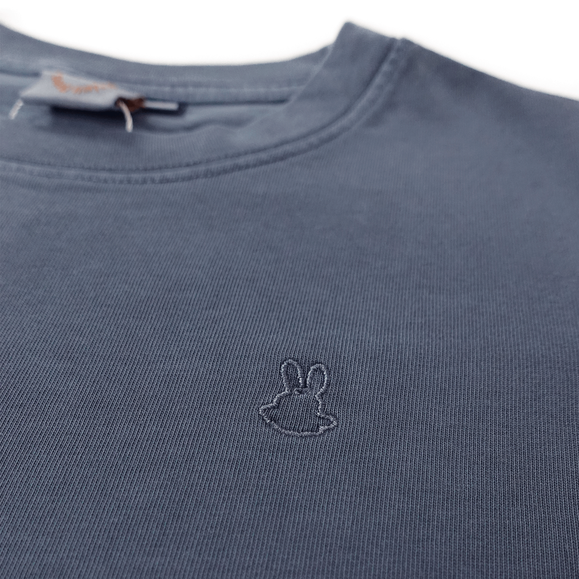 Wb Everyday Wm Rabbit Emb Washed Crop Tee - Blue