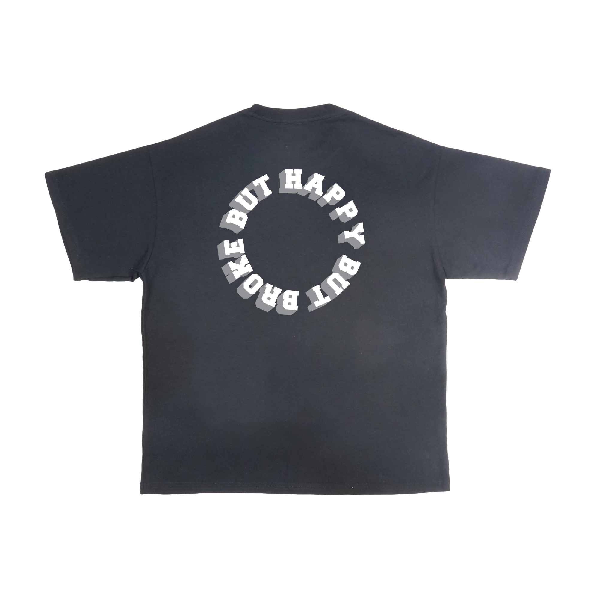 Happynauts But Happy But Broke Tee - Black