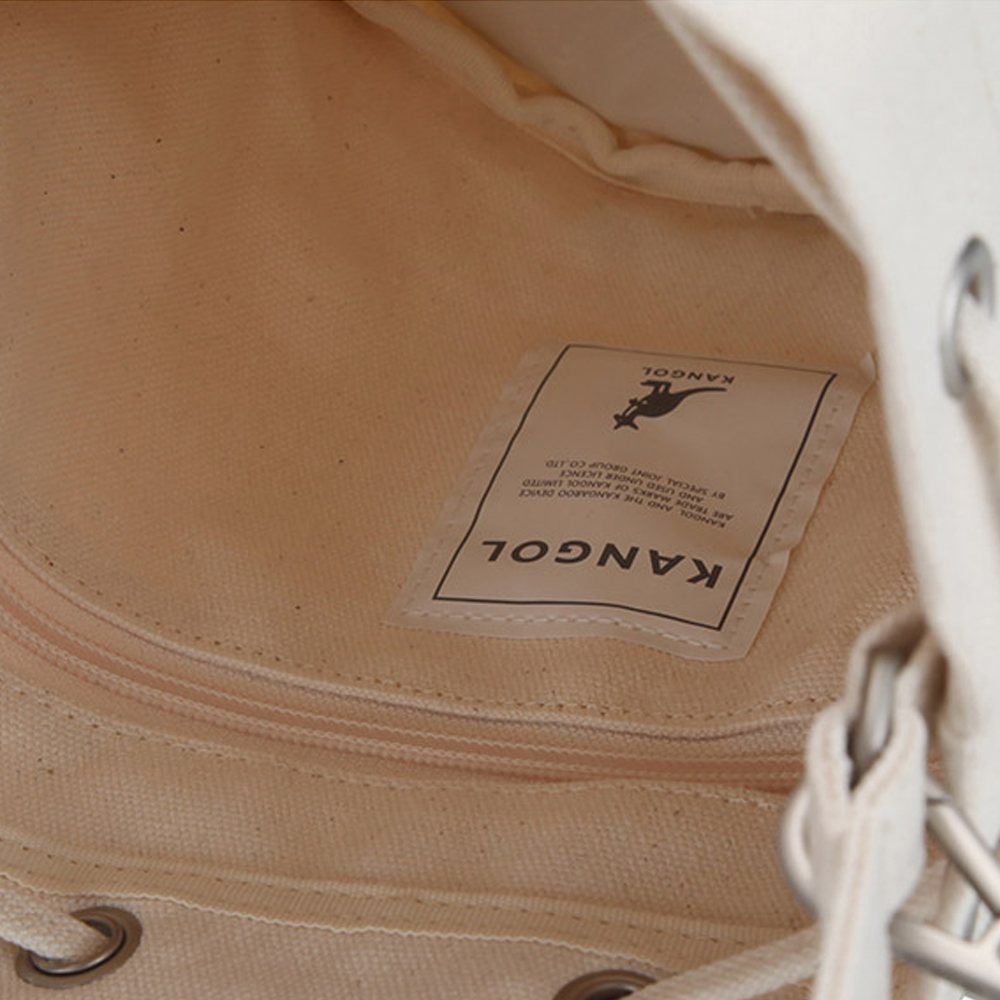 Kangol Lucky Canvas Bucket Bag - Ivory