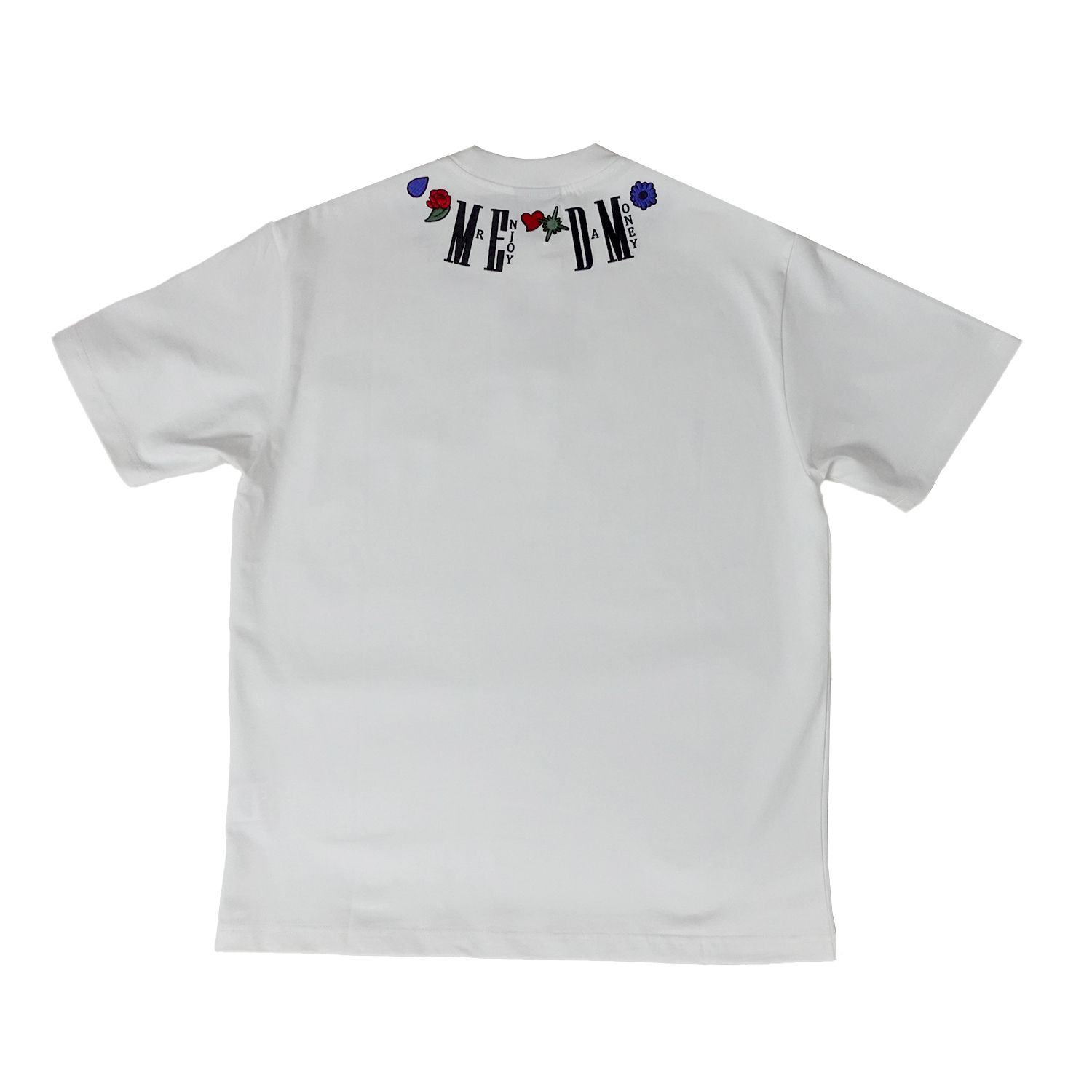 MEDM Flower Necklace Tee - White