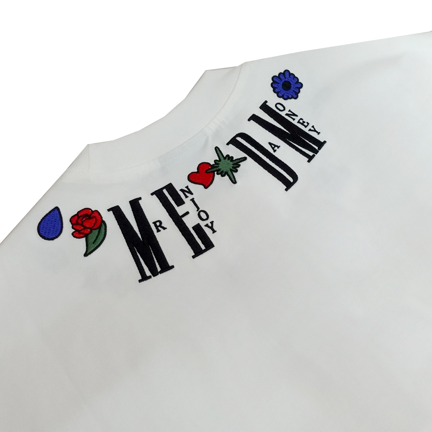 MEDM Flower Necklace Tee - White
