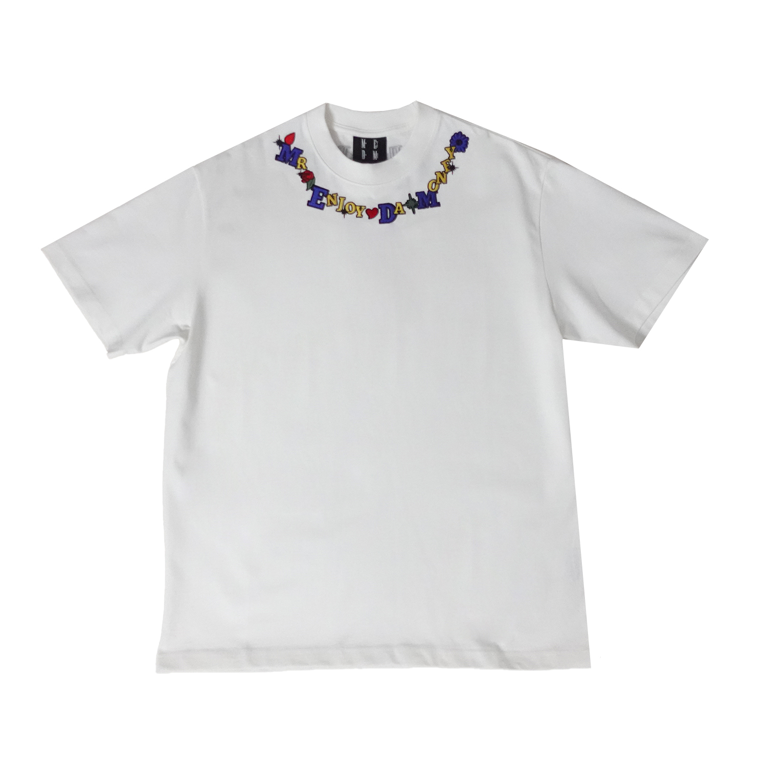 MEDM Flower Necklace Tee - White