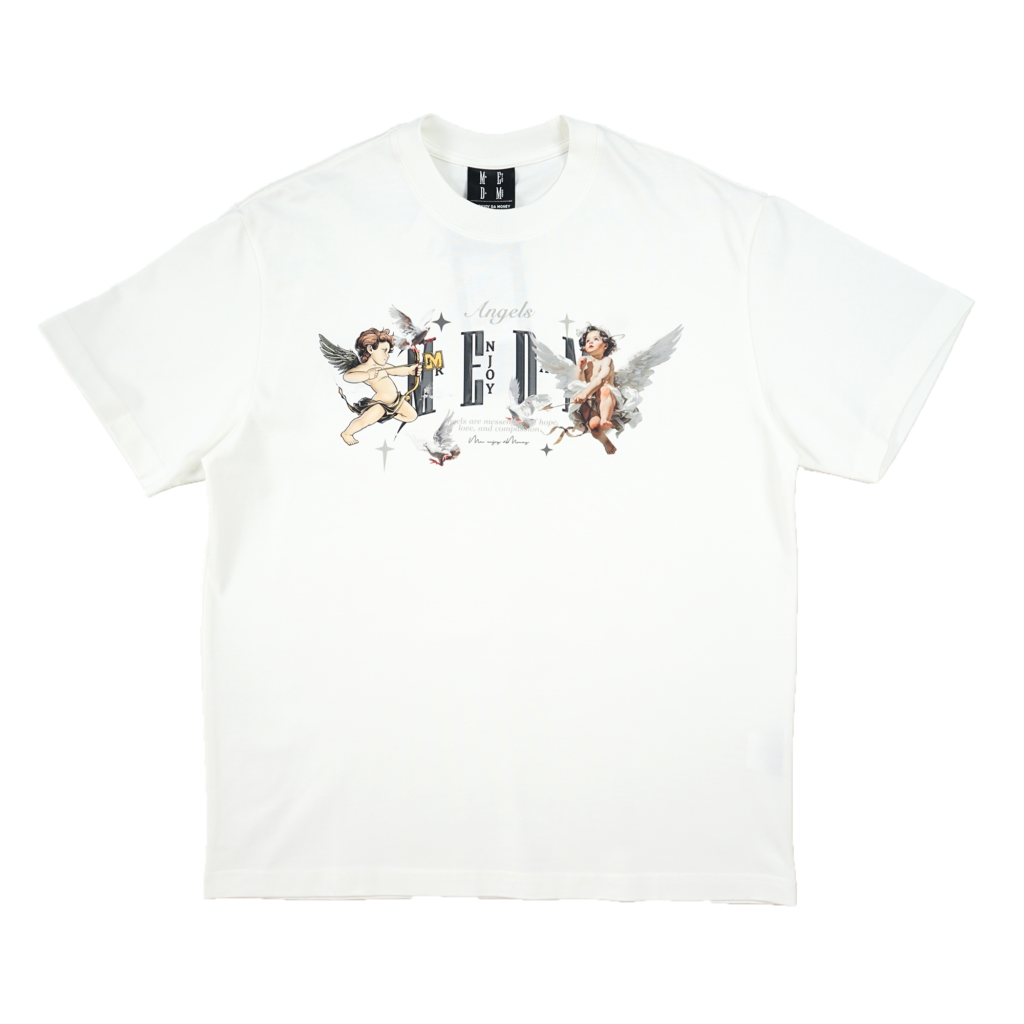 Medm Angel Dove Tee - White
