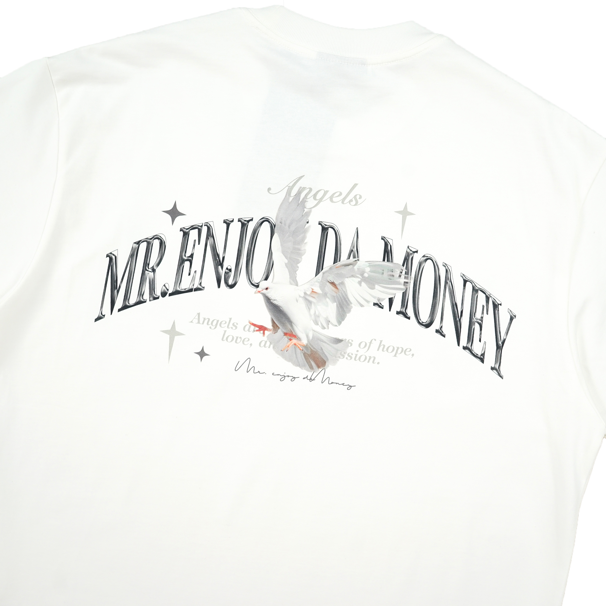 Medm Angel Dove Tee - White