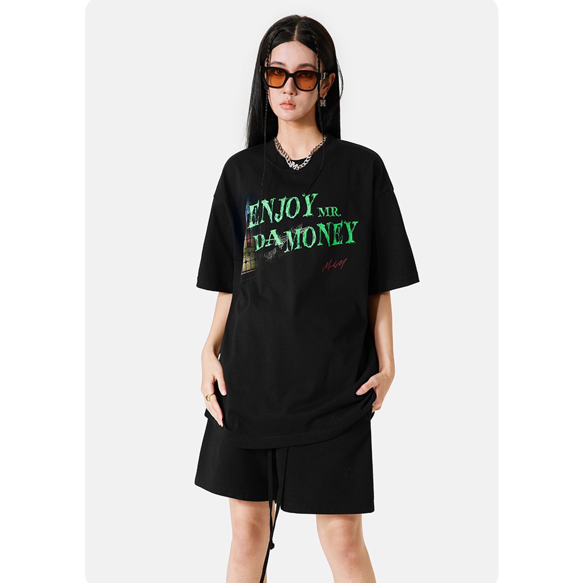 Medm Cross Butterfly Print Tee