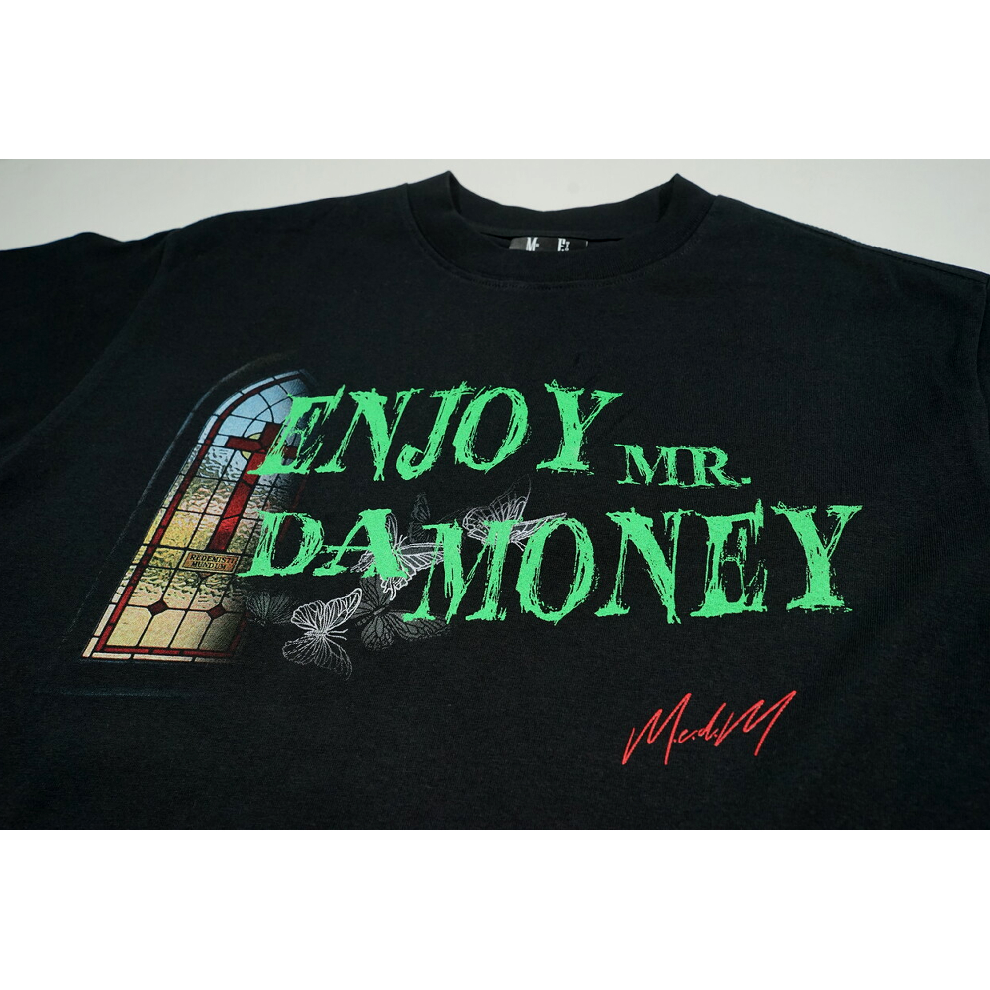 Medm Cross Butterfly Print Tee