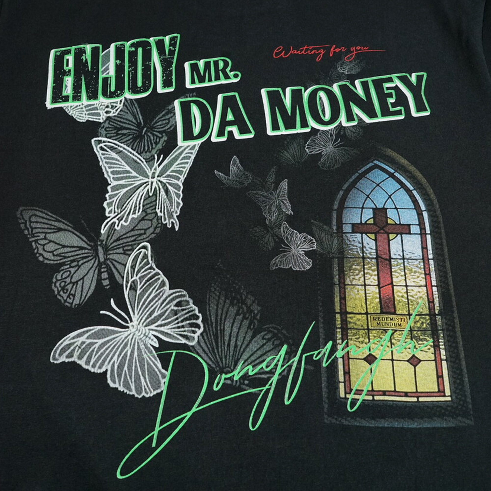 Medm Cross Butterfly Print Tee