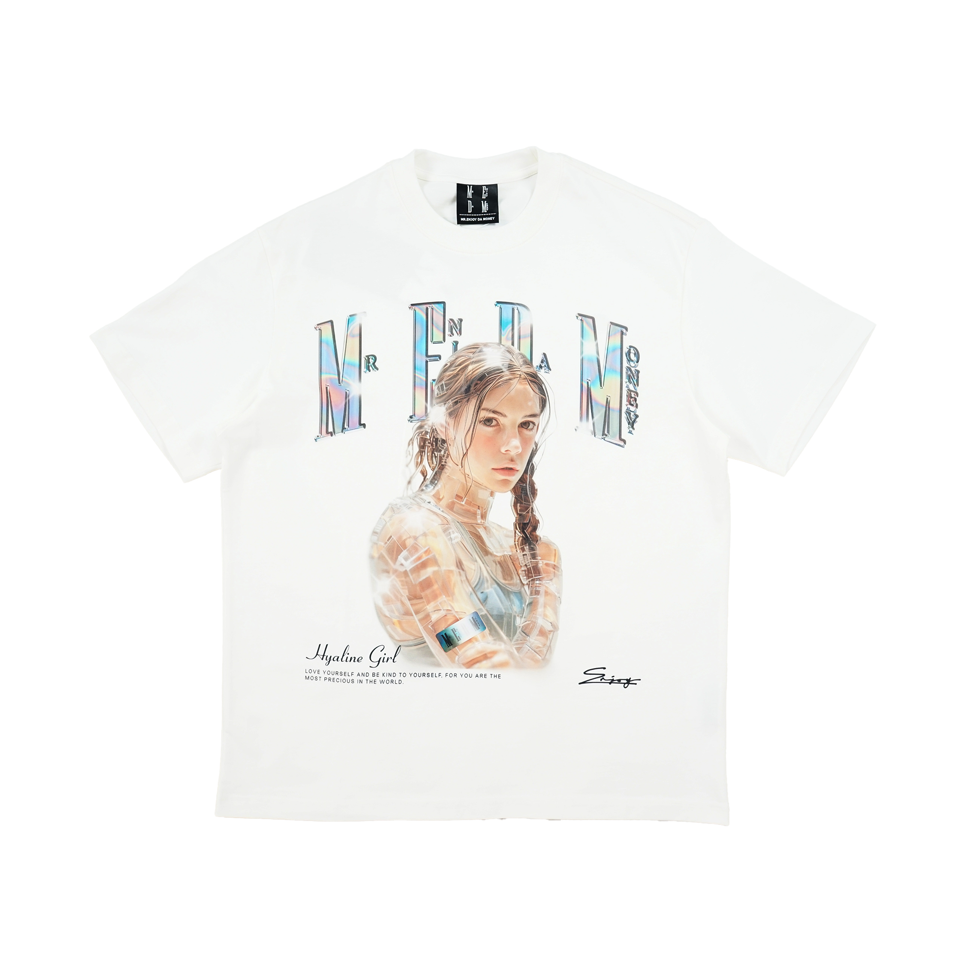 Medm Transparent Girl Tee - White