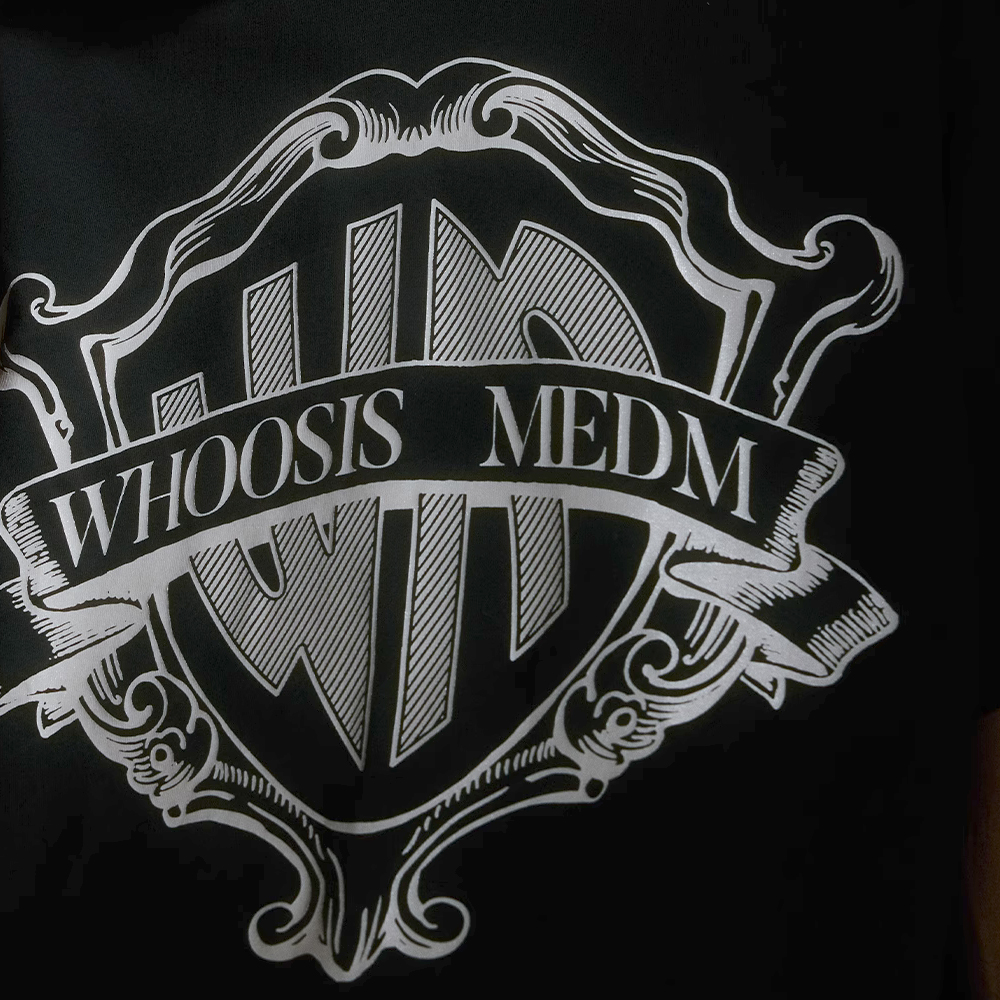 Medm x Whoosis Copperplate Logo Tee