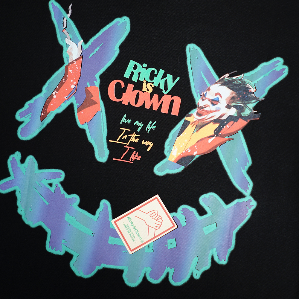 Ric Tear Limited Joker Smiley Tee - Black