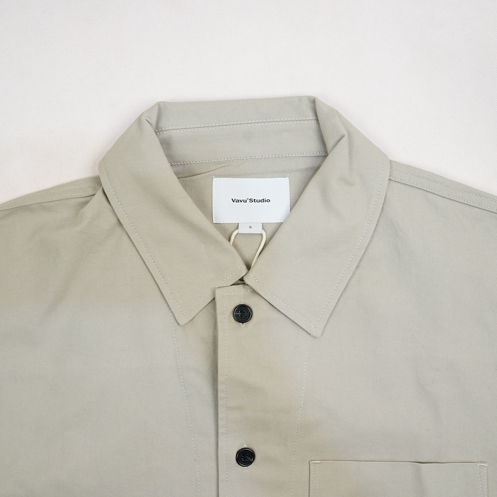 Vavues Basic Ls Pkt Shirt - Khaki