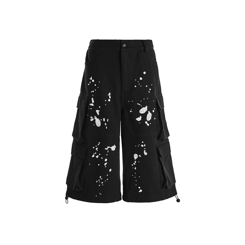 Whoosis Capri Cargo Pants - Black