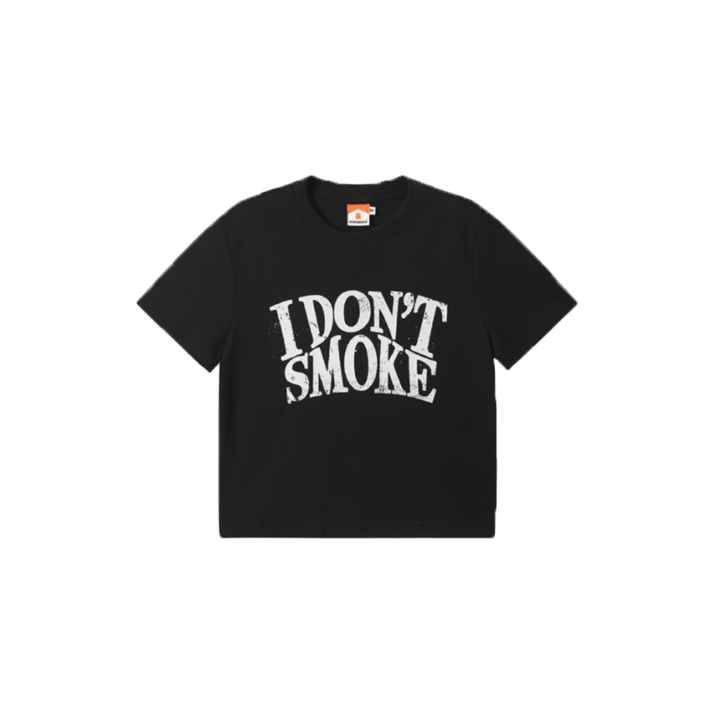 Donsmoke Wm Logo Cropped Tee - Black