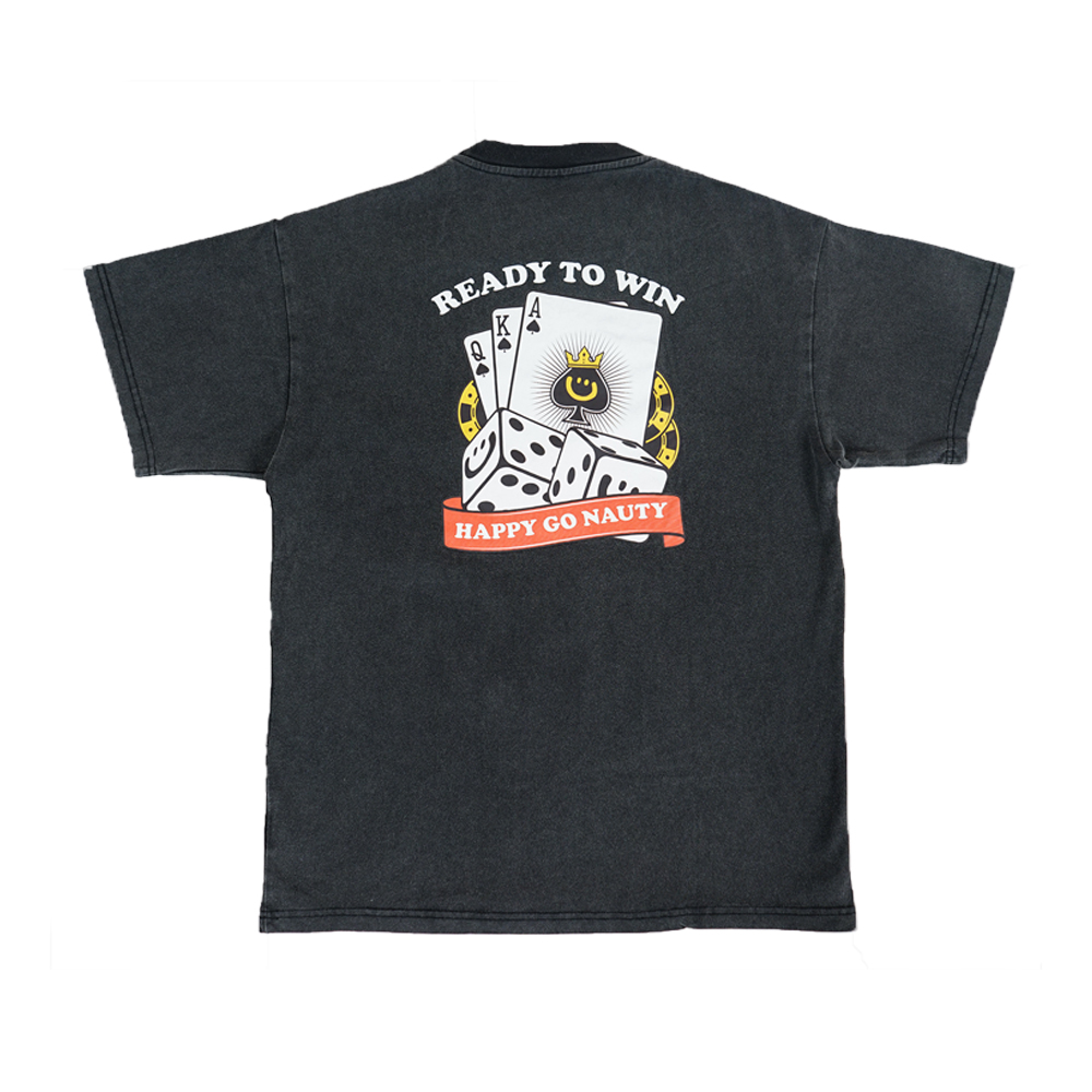 Happynauts Poker 2.0 Washed Tee - Black