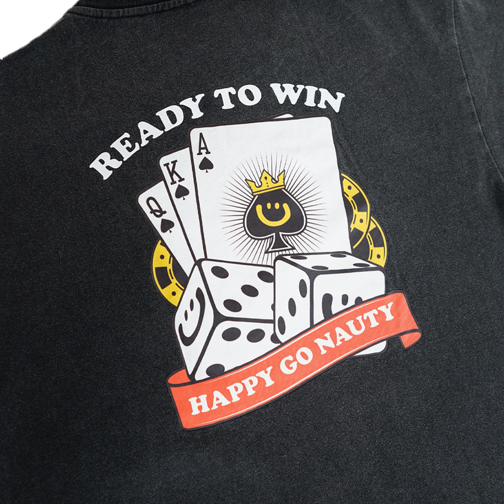 Happynauts Poker 2.0 Washed Tee - Black