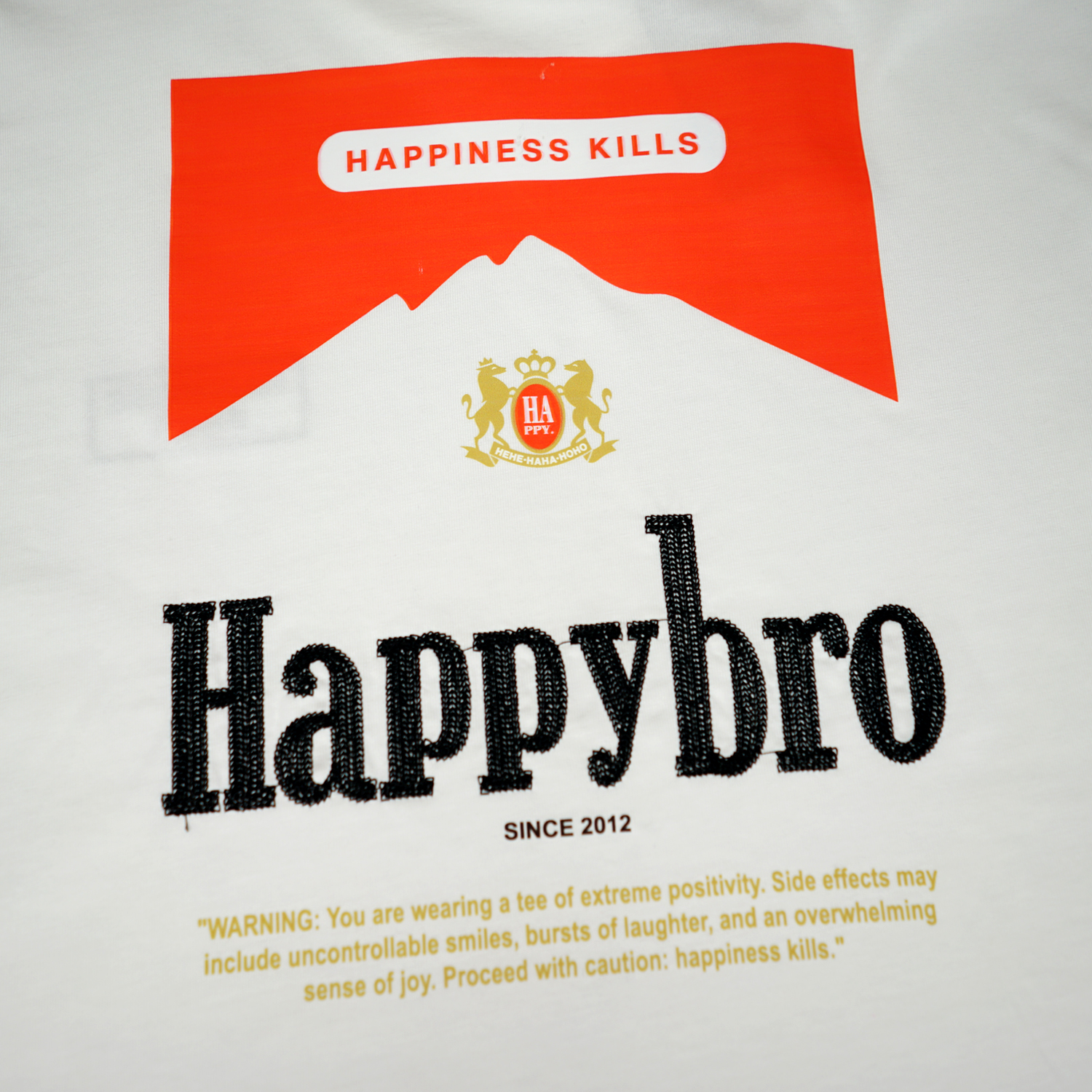 Happynauts Happybro Pack Stitch Tee - White
