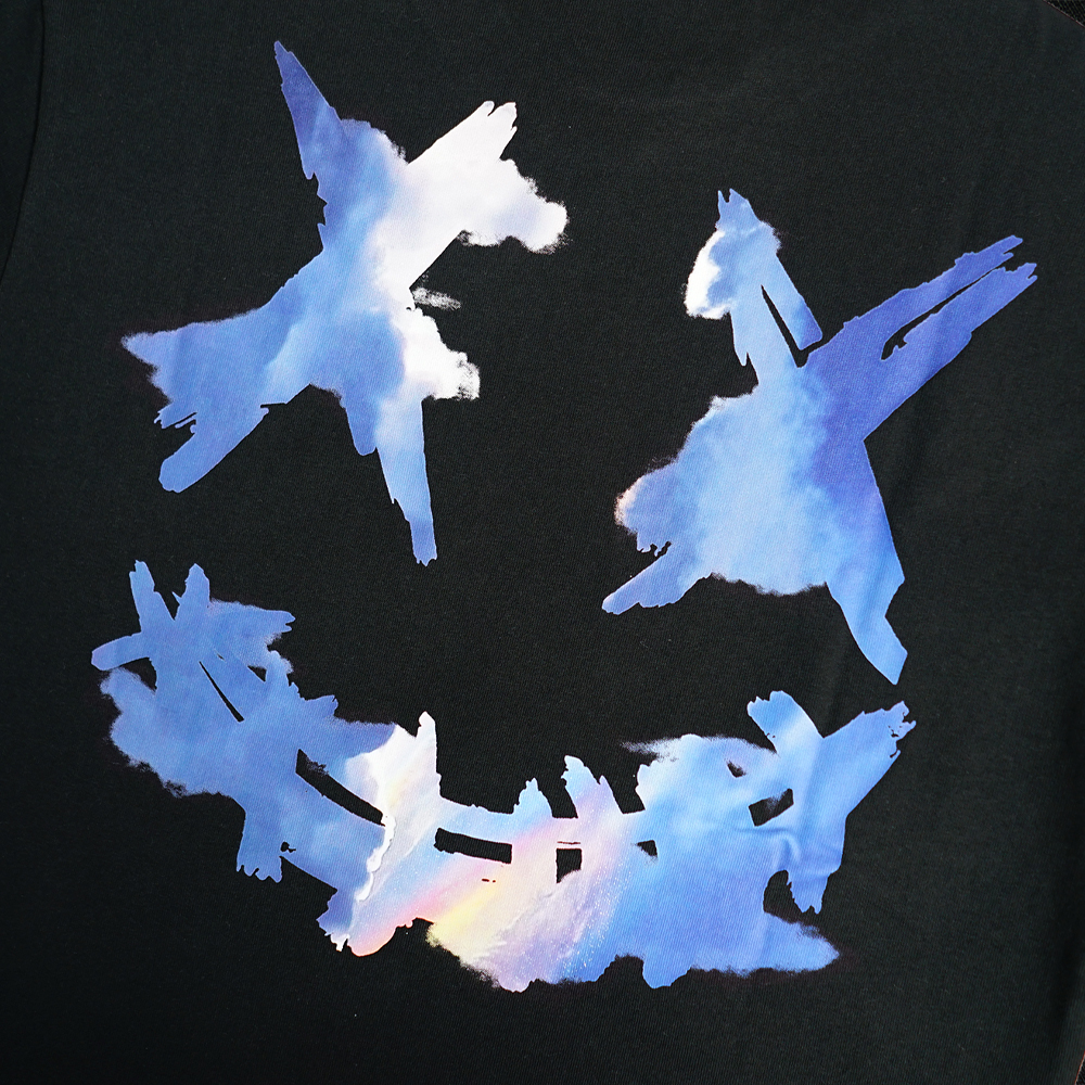 Ric Rainbow Tear Tee - Black