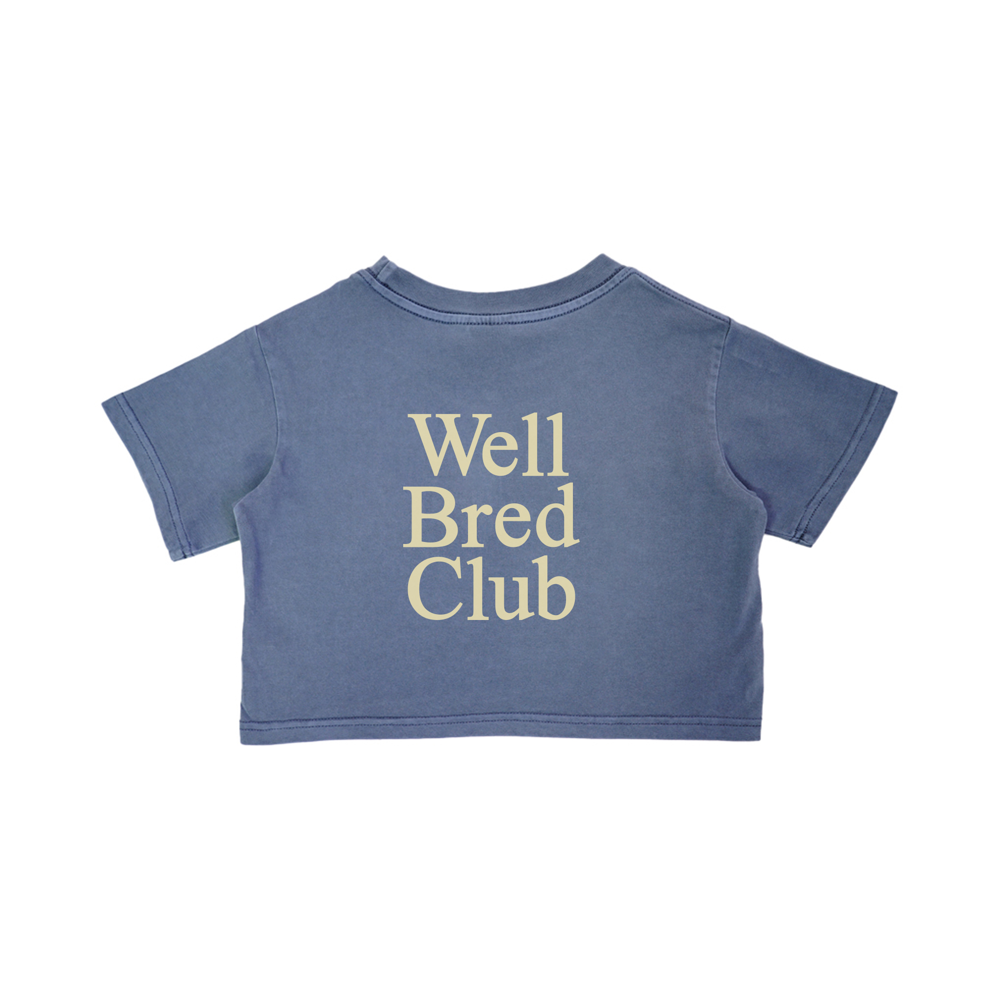 WellBred Club "Font" Everyday Crop Wsh Tee - Blue
